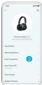 Software Version 1.2 Sound Mode Viewing Detection Dual Connections Auto Power Off Multi-Noise Noise Prompt Update Software