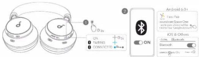 soundcore Space One - ENCENDIDO Y EMPAREJAMIENTO - 1