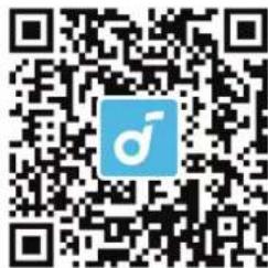 QR code with a blue male gender symbol logo in the center