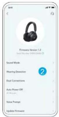 Firmware Version 1.2 Sound Mode (RGB/800/800/800) Sound Mode Wearing Detection Dual Connections Auto Power Off Audio Voice Prompts Update Firmware