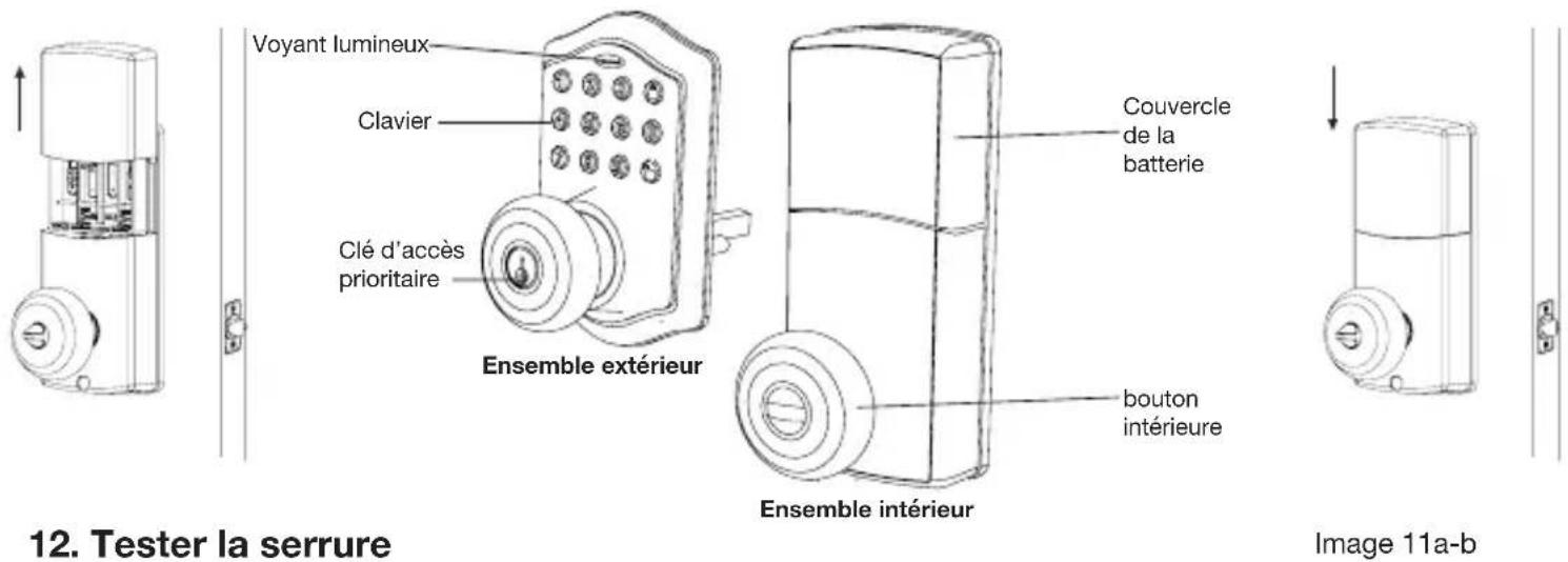 HONEYWELL 8732401 - REMARQUE : Ne touchez pas au clavier avant que la lumière bleue s'éteigne. N'utilisez pas de piles rechargeables ou non alcalines. - 1