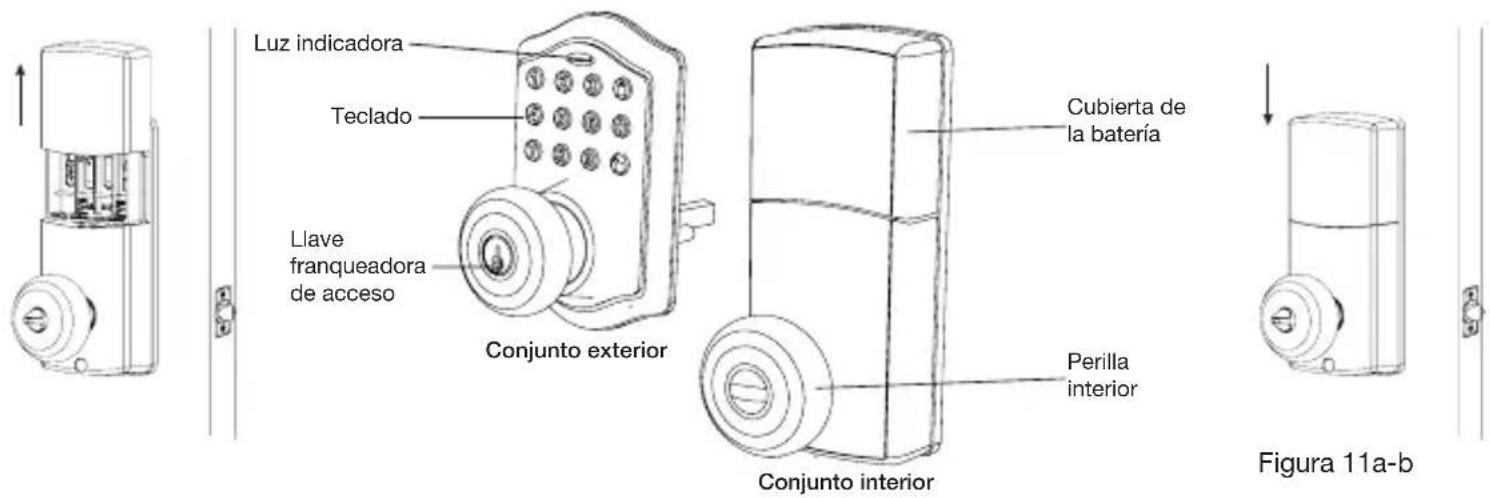 HONEYWELL 8732401 - NOTA: No toque el teclado hasta que la luz azul esté apagada. No use baterías que no sean alcalinas o recargables. - 1