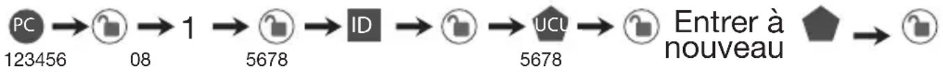HONEYWELL 8732401 - POUR AJOUTER UN NOUVEAU CODE D'UTILISATEUR (Vous pouvez ajouter jusqu'à 50 nouveaux codes d'utilisateur) - 1