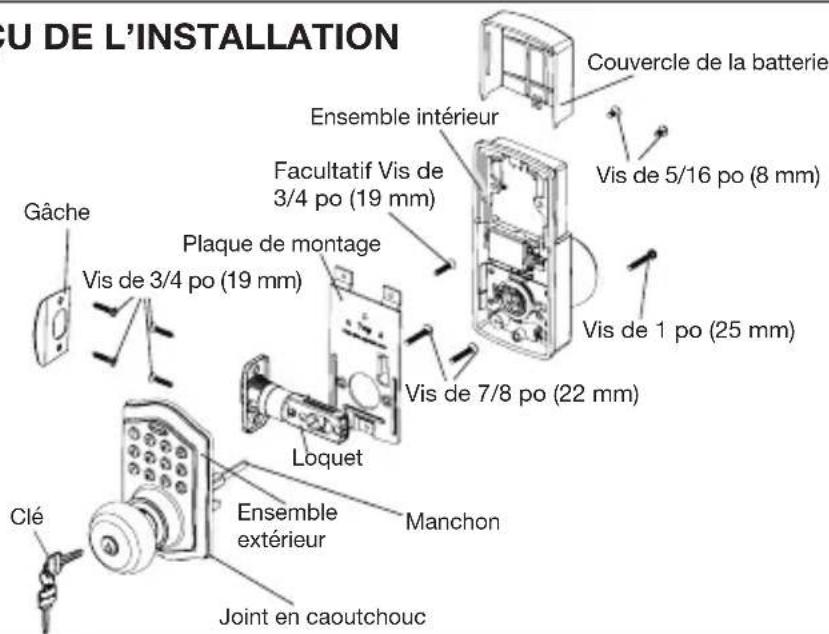 HONEYWELL 8732401 - REMARQUE : Ne touchez pas au clavier avant que la lumière bleue s'éteigne. N'utilisez pas de piles rechargeables ou non alcalines. - 2