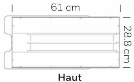 61 cm 28.8 cm Haut