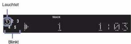 Leuchtet 1 2 3 4 5 TRACK Blinkt i : 0.3