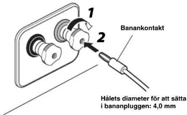 YAMAHA NS-800A - ■ När du använder en banankontakt - 1