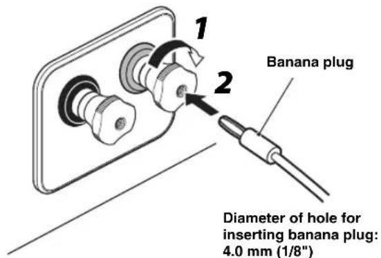 YAMAHA NS-800A - ■ When using a banana plug - 1