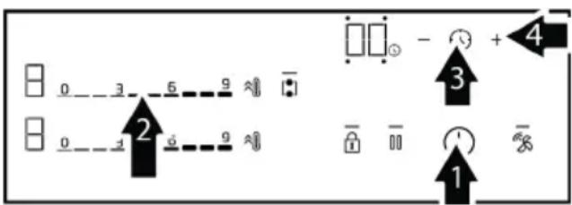 BEKO HIXI84701UP - Activating the timer - 1