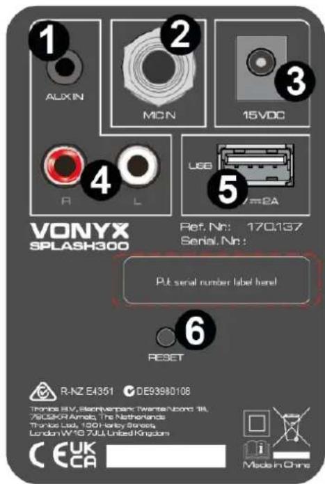 Vonyx SPLASH300 - Master Volume - 1
