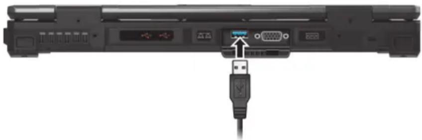 Getac S410G5 - Raccordement d'un appareil pour la recharge USB (optionnel) - 1