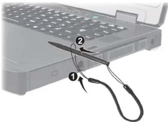 Getac S410G5 - Utilisation de l'attache (optionnel) - 2