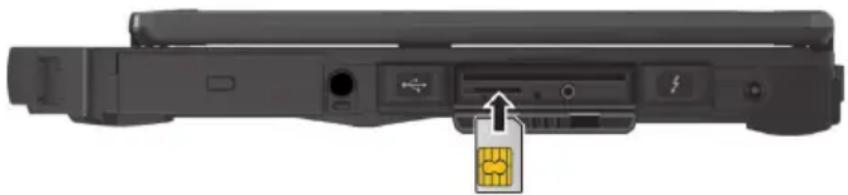 Getac S410G5 - Installation de la carte SIM - 2