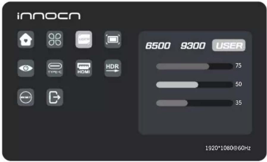 Innocn 15A1F - Menu OSD (Affichage à l'écran) - 4