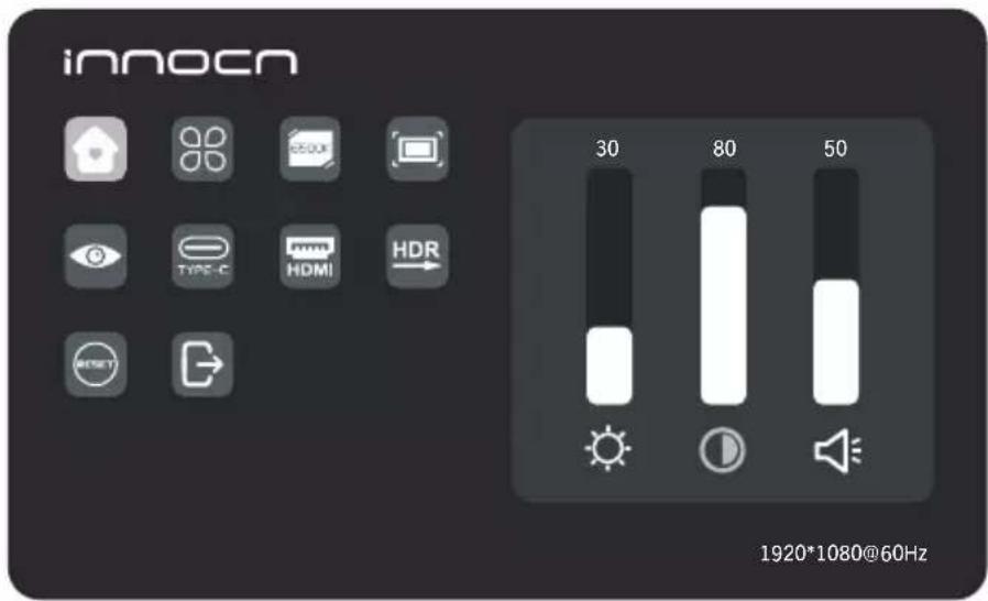 Innocn 15A1F - OSD-MENU (Bildschirmanzeige) - 2