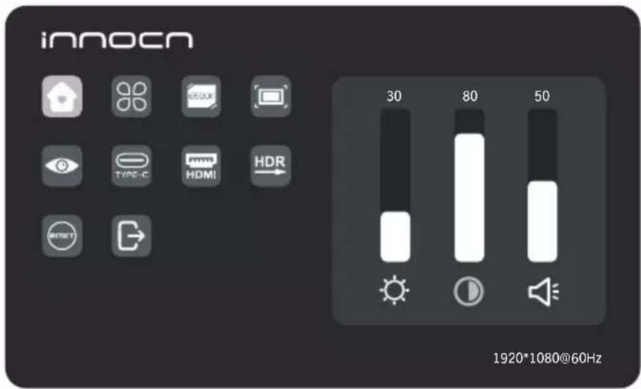 Innocn 15A1F - Menu OSD (Affichage à l'écran) - 2