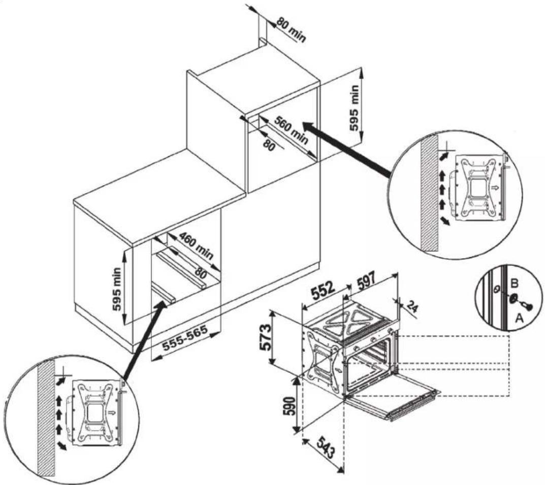 Glem Gas GFXV21BK-S2 - Posizionamento delorno - 1