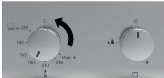 Glem Gas GFXV21BK-S2 - Utilisation du four à gaz avec gril à gaz (porte du four fermée) - 2