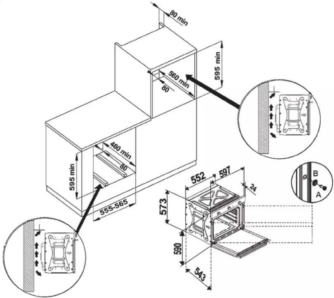 Glem Gas GFXV21IX-S2 - Oven positioning - 1