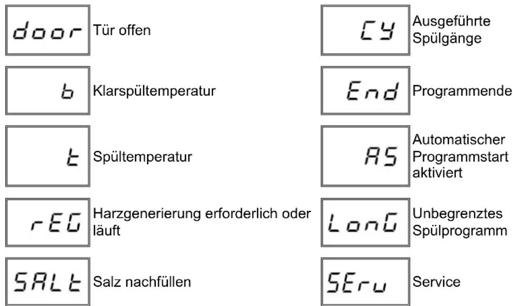 Elettrobar Mistral 242X - Übersicht der möglichen Anzeigen - 1