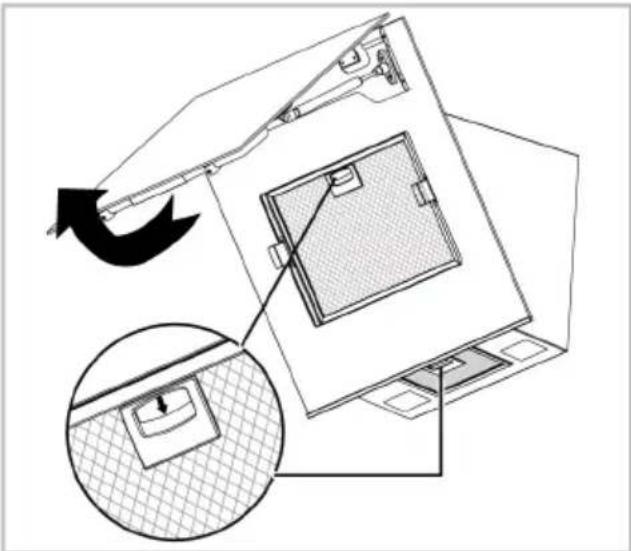 GRUNDIG GDSP5485BDXSCH - De aluminium filters verwijderen - 1