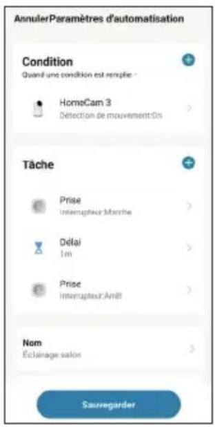 AVIDSEN HomeCam3 - - CRÉATION D'UNE AUTOMATISATION - 5