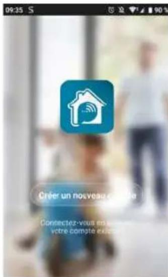 09:35 S 90 % Créer un nouveau mobile Connectez-vous en vous votre compte exécisés