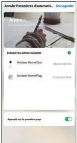 AVIDSEN HomeCam WR360 - PROGRAMMATION DU SCÉNARIO « JE PARS » - 4