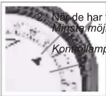 2. När de har t Minsta möj Kontrollamp