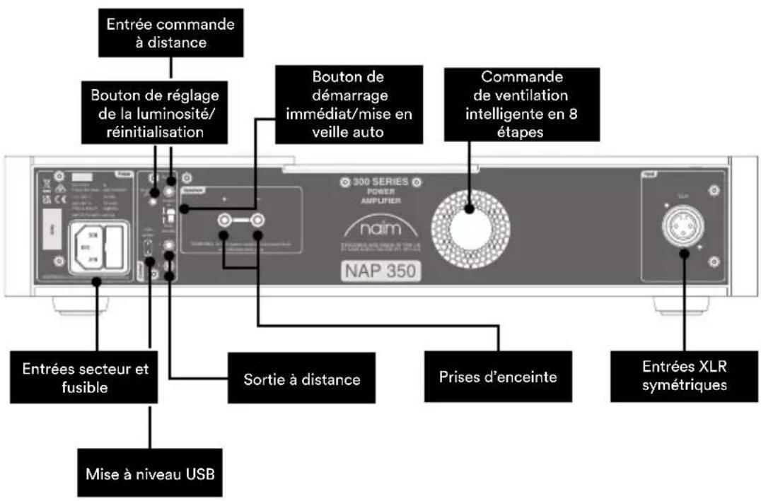 NAIM NAP 350 - Caractéristiques et ports de connexion NAP 350 - 2