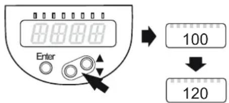 Enter 100 120