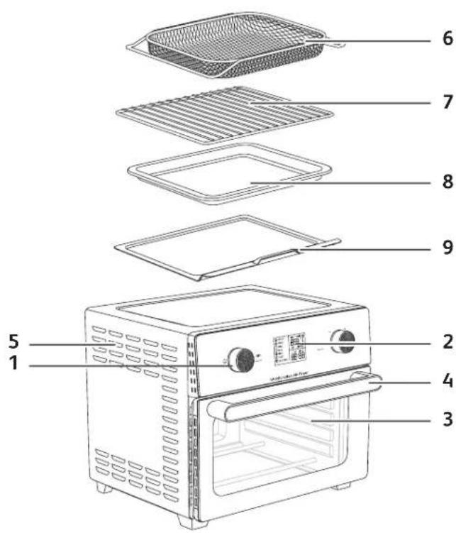 MOULINEX Easy Fry AL6058 - AIR FRYER OVEN - 2