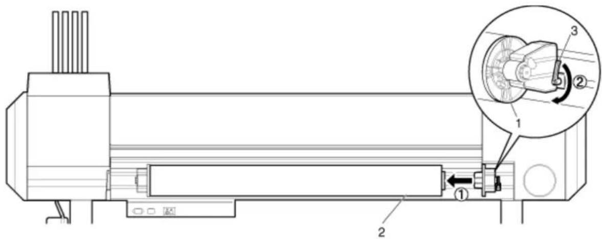 XEROX 8264E - Mise en place du support en rouleau - 8264E - 4