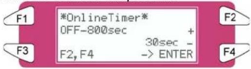 XEROX 8265 - Menu OnlineTimer (Temporisateur en ligne) - 1