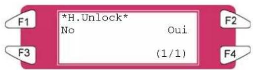 XEROX 8265 - Menu H.Unlock (Déverrouillage des têtes) - 1