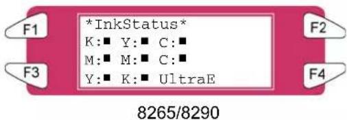 XEROX 8265 - Menu InkStatus (état de l'encre) - 1