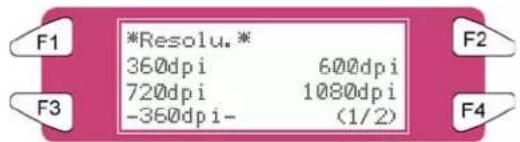 XEROX 8265 - Menu Resolu. (Résolution) - 1