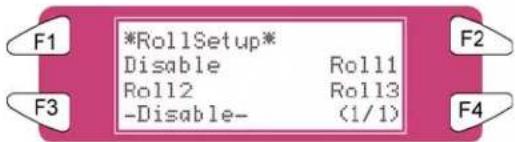 XEROX 8265 - Menu RollSetup (Configuration du rouleau) - 1