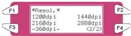 XEROX 8265 - Menu Resolu. (Résolution) - 2