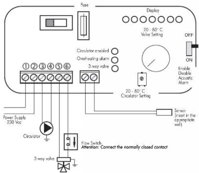 EDILKAMIN ACQUATONDO PLUS - AN EXAMPLE OF A HYDRAULIC SYSTEM FOR A THERMO FIREPLACE WITH HOT SANITARY WATER PRODUCTION USING KIT - 3