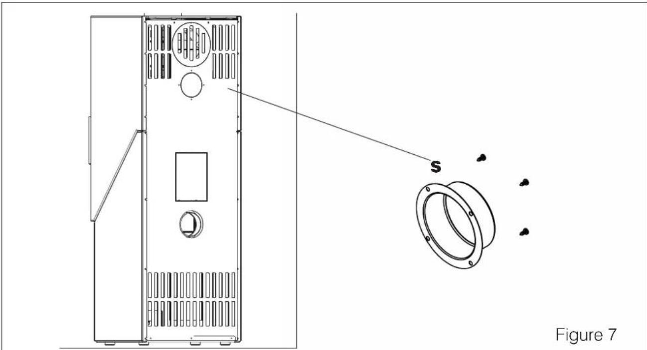 EDILKAMIN FIORD - RACCORDEMENT DU KIT DE CANALISATION D'AIR CHAUD (en option) - 1