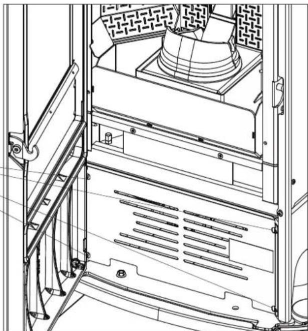 EDILKAMIN MYA AIR TIGHT - LES DESSINS SONT FOURNIS À TITRE INDICATIF, ILS SONT UTILES POUR LE MONTAGE MAIS NE SE RÉFÈRENT PAS TOUJOURS AU MODELE SPÉCIFIQUE. - 1