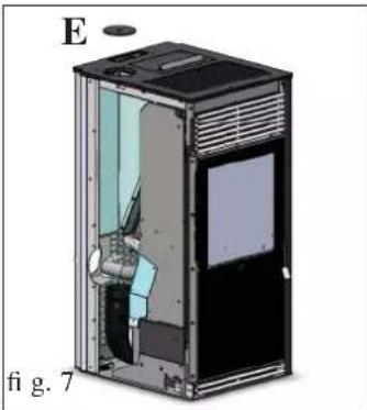 EDILKAMIN KIKKA PLUS - CONEXIÓN DE SALIDA DE HUMOS LATERAL - 2