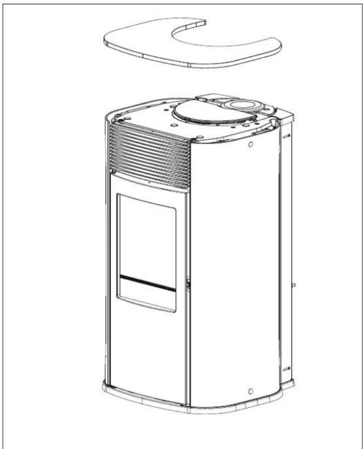 EDILKAMIN MYA Air Tight C - I DISEGNI SONO INDICATIVI, UTILI PER IL MONTAGGIO, MA NON RIFERITI SEMPRE AL MODELLO SPECIFICO. - 5