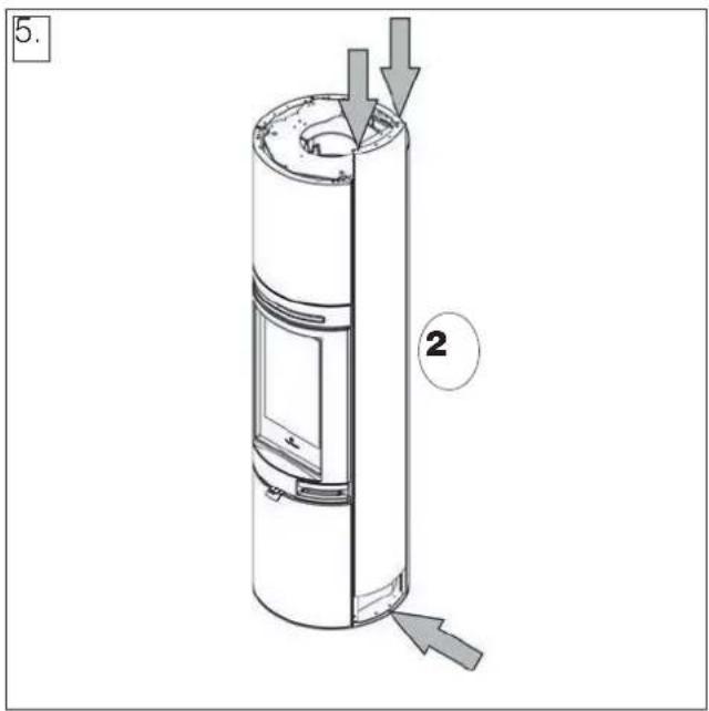 EDILKAMIN TALLY - MONTAGGIO RIVESTIMENTO (descrizione alle figure seguenti) - 6