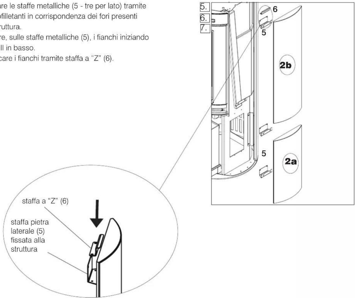 EDILKAMIN TALLY - MONTAGGIO RIVESTIMENTO (descrizione alle figure seguenti) - 4