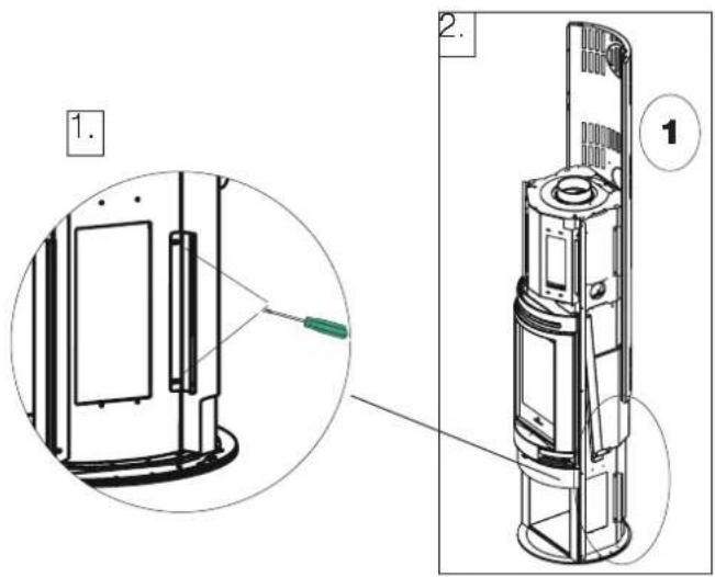 EDILKAMIN TALLY - MONTAGGIO RIVESTIMENTO (descrizione alle figure seguenti) - 1