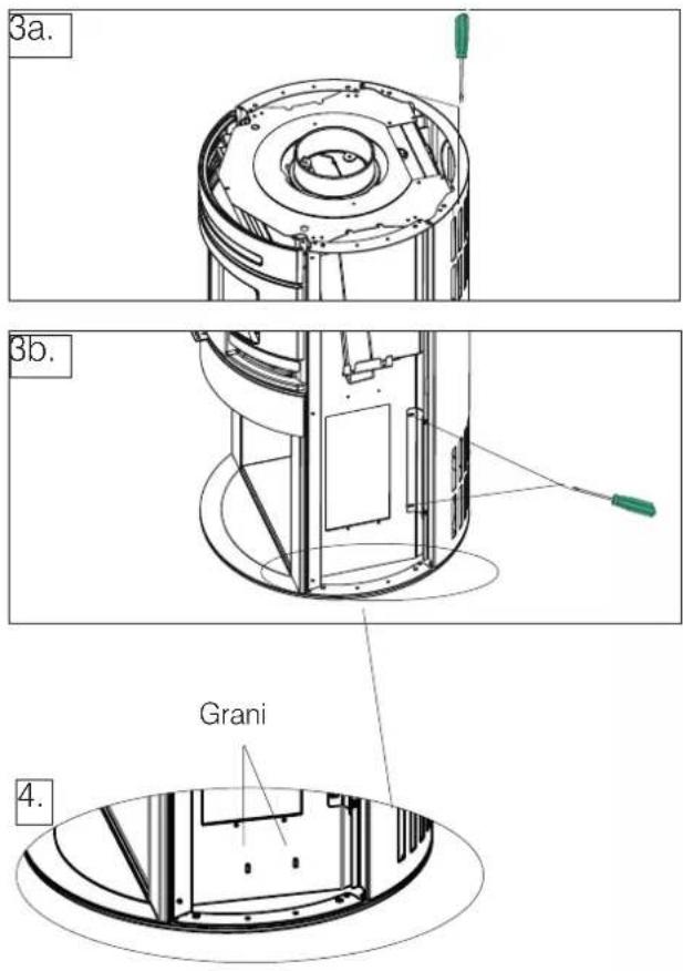EDILKAMIN TALLY - MONTAGGIO RIVESTIMENTO (descrizione alle figure seguenti) - 3