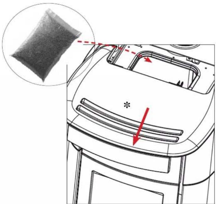 EDILKAMIN VYDA Air Tight C - CARICAMENTO DEL PELLET NEL SERBATOIO - 1