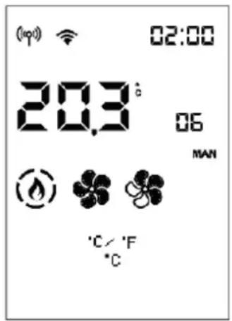 EDILKAMIN YANA PLUS - - PARAMÉTRAGE °C/°F de l'échelle de température (degrés Celsius ou Fahrenheit) - 1
